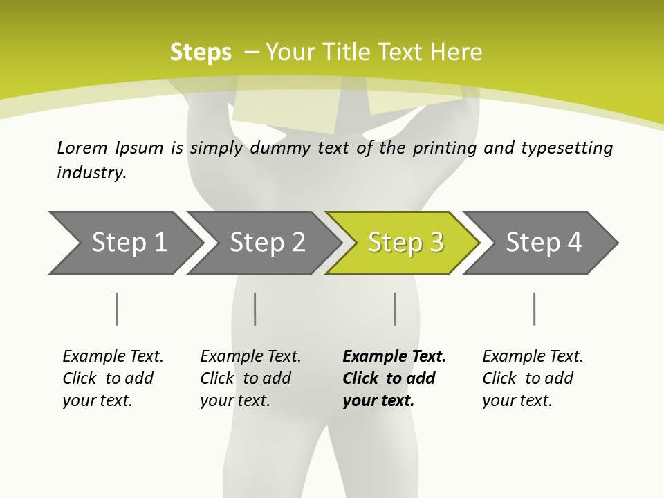 D Small Person Stickynote Memory PowerPoint Template