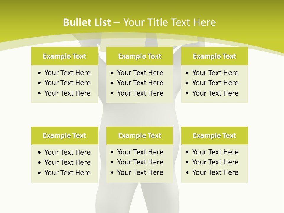 D Small Person Stickynote Memory PowerPoint Template