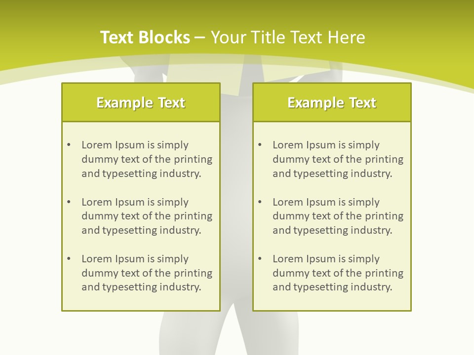 D Small Person Stickynote Memory PowerPoint Template