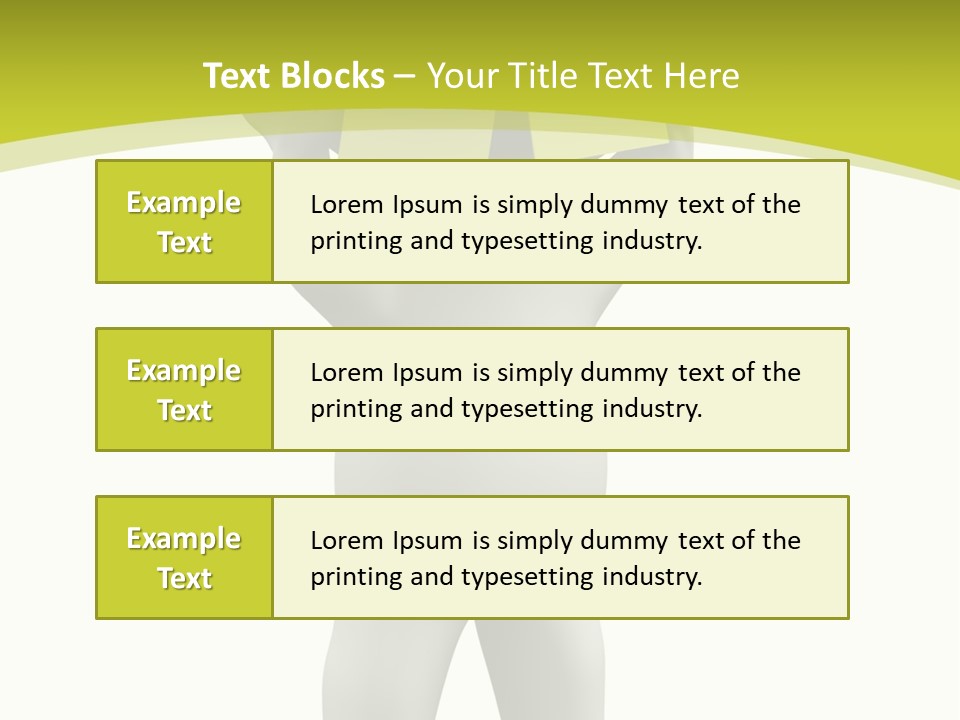 D Small Person Stickynote Memory PowerPoint Template