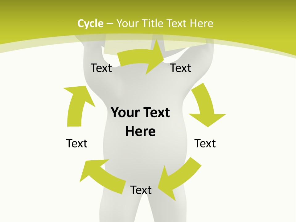 D Small Person Stickynote Memory PowerPoint Template