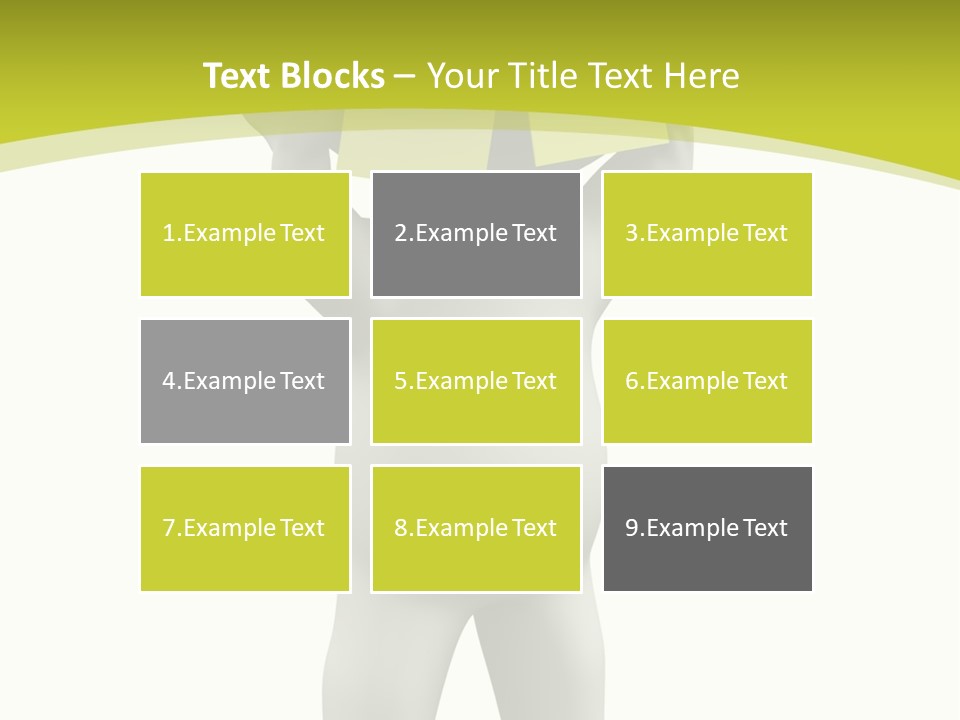 D Small Person Stickynote Memory PowerPoint Template