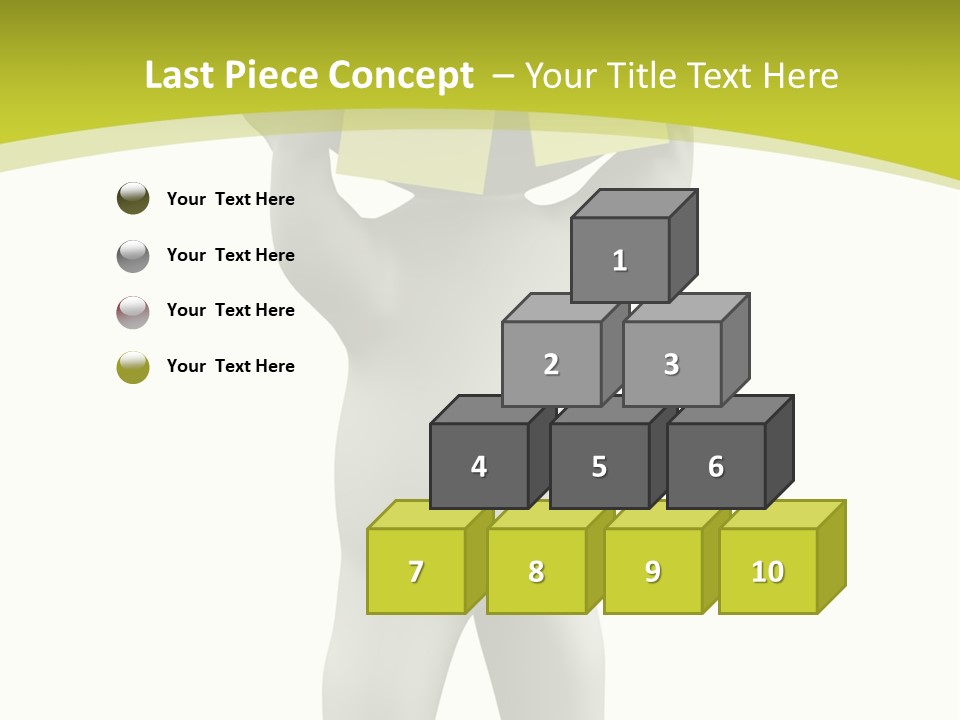 D Small Person Stickynote Memory PowerPoint Template