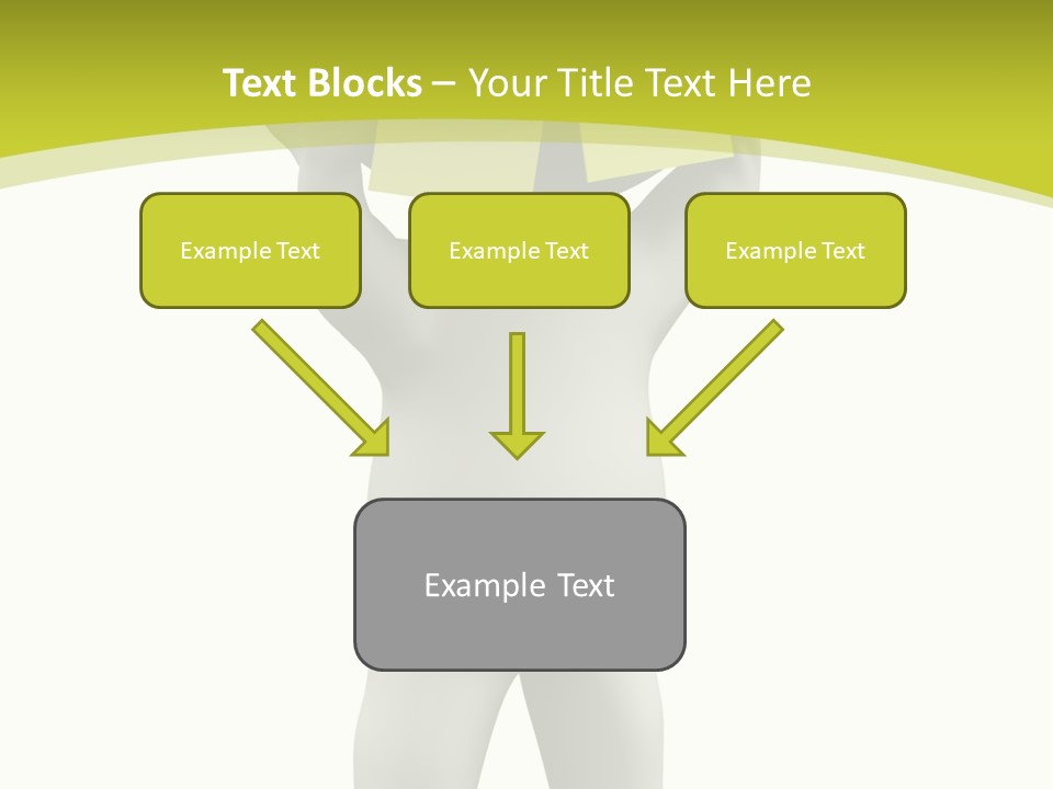 D Small Person Stickynote Memory PowerPoint Template