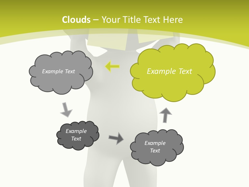 D Small Person Stickynote Memory PowerPoint Template