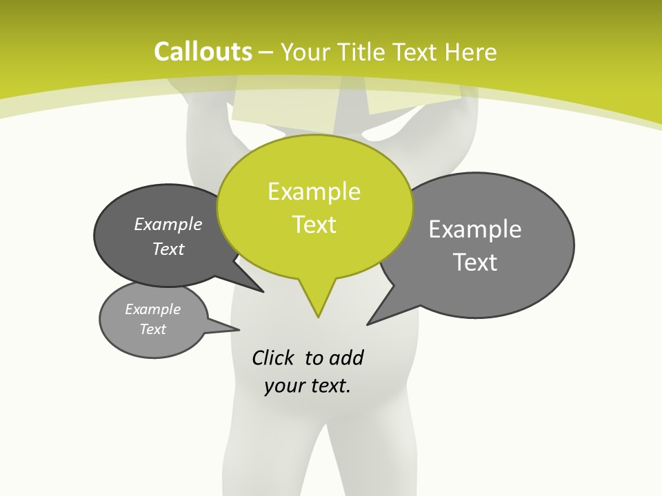 D Small Person Stickynote Memory PowerPoint Template