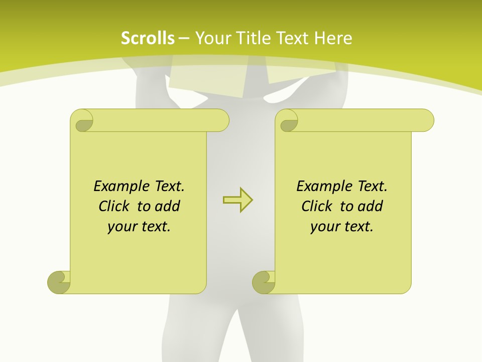 D Small Person Stickynote Memory PowerPoint Template