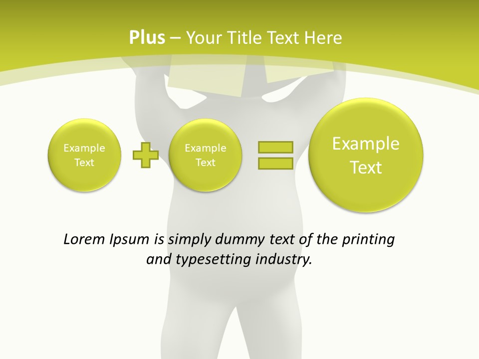 D Small Person Stickynote Memory PowerPoint Template
