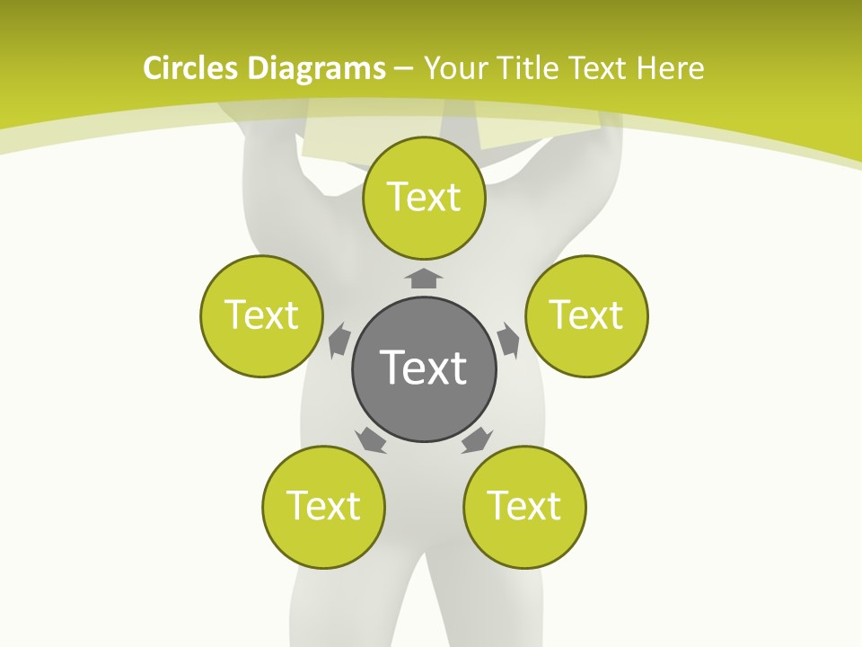 D Small Person Stickynote Memory PowerPoint Template