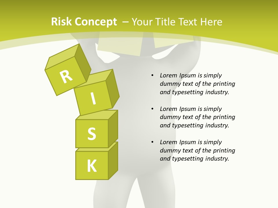 D Small Person Stickynote Memory PowerPoint Template