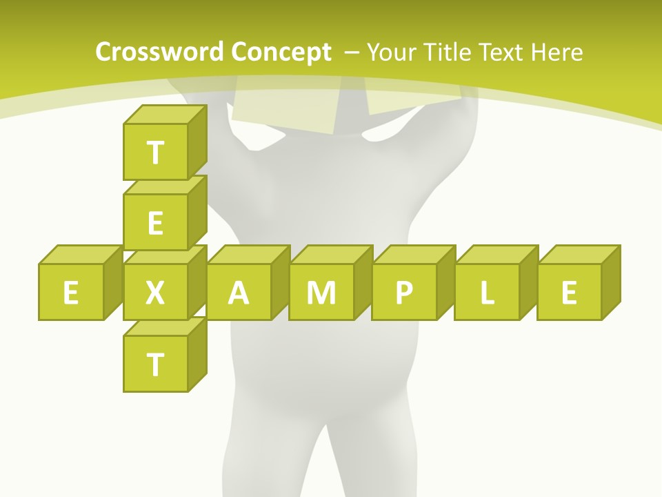 D Small Person Stickynote Memory PowerPoint Template