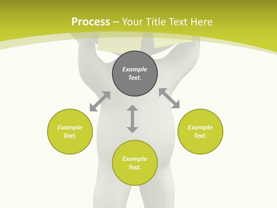 D Small Person Stickynote Memory PowerPoint Template