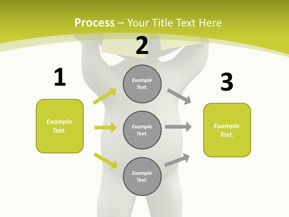 D Small Person Stickynote Memory PowerPoint Template