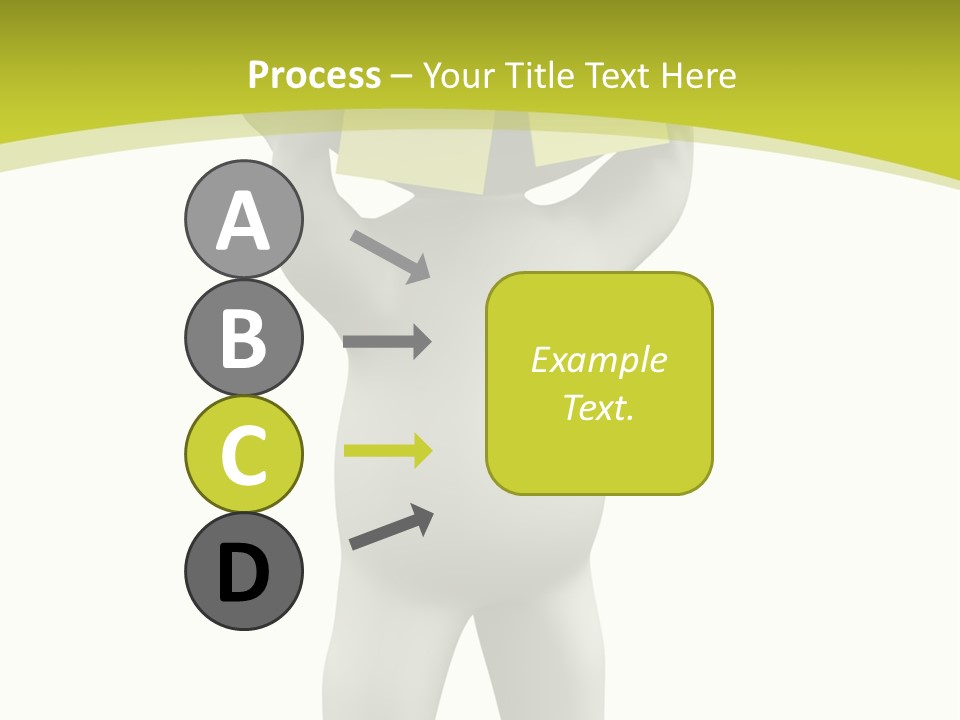 D Small Person Stickynote Memory PowerPoint Template