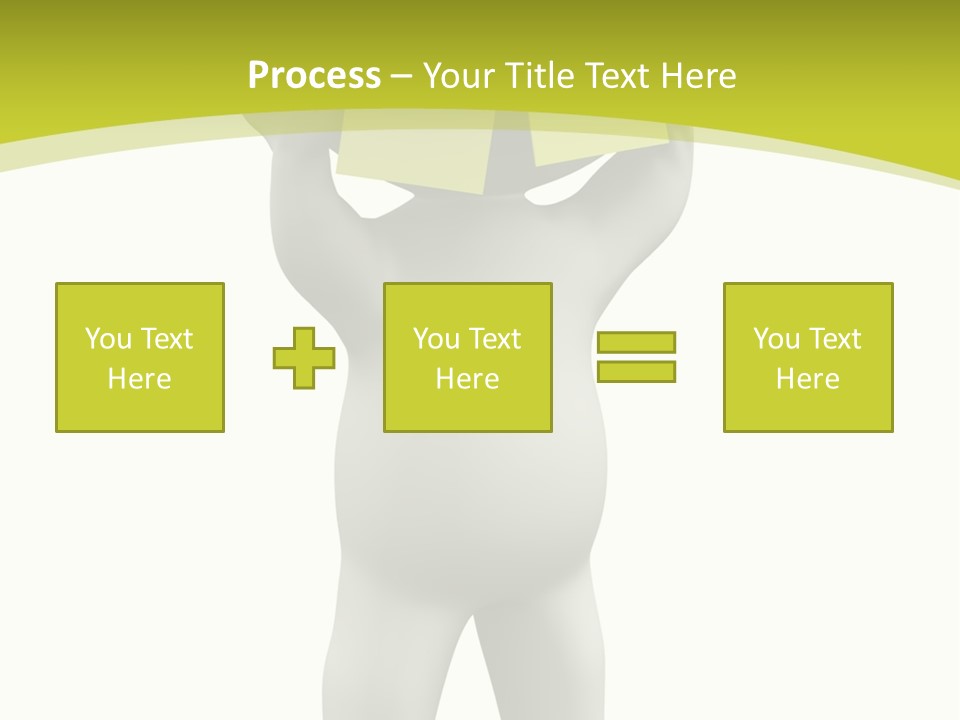 D Small Person Stickynote Memory PowerPoint Template