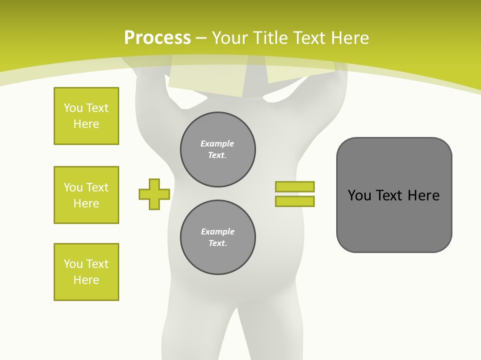 D Small Person Stickynote Memory PowerPoint Template