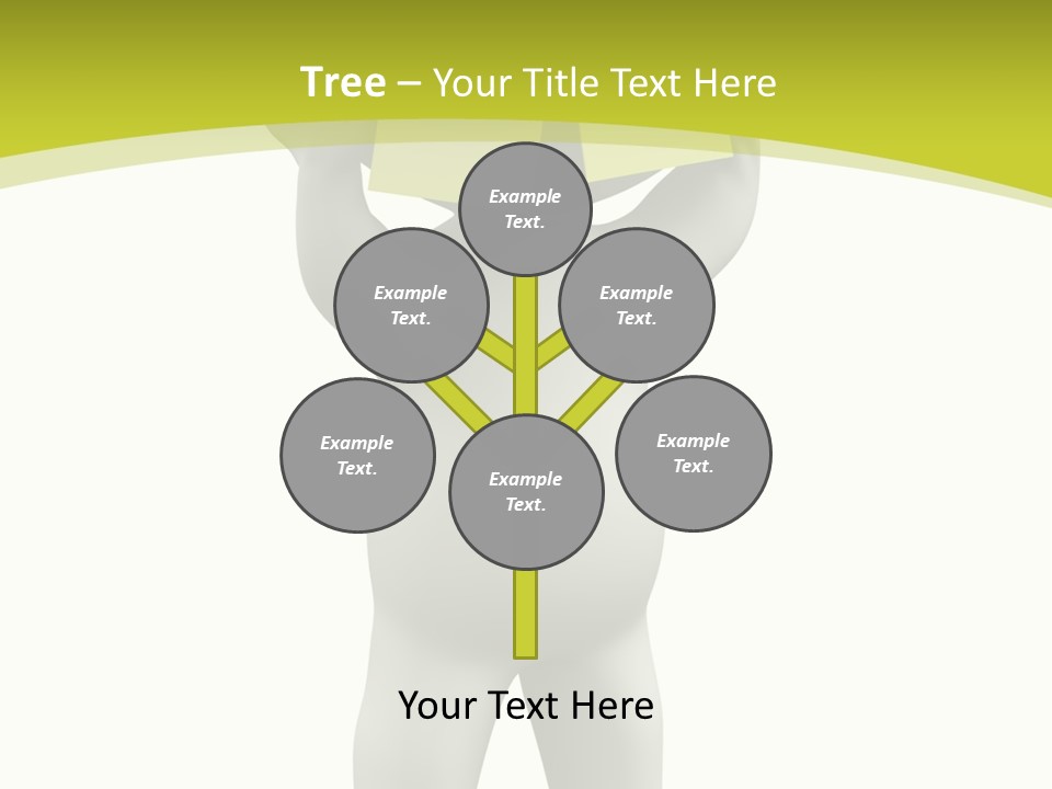 D Small Person Stickynote Memory PowerPoint Template