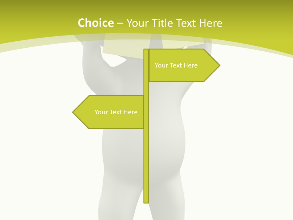 D Small Person Stickynote Memory PowerPoint Template