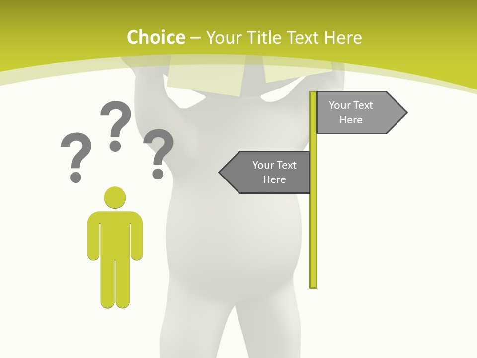 D Small Person Stickynote Memory PowerPoint Template