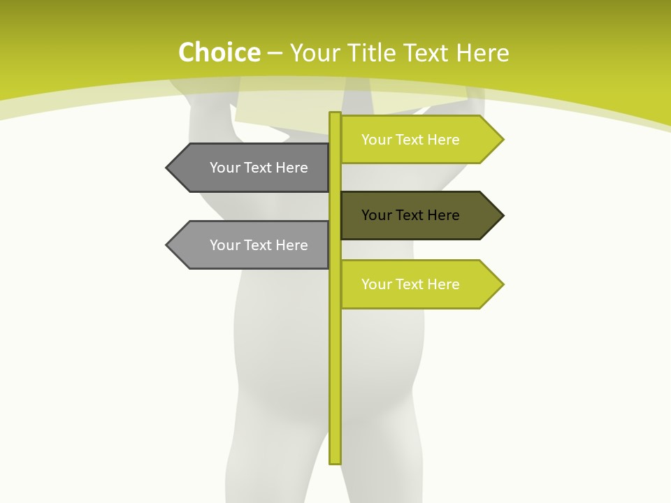 D Small Person Stickynote Memory PowerPoint Template
