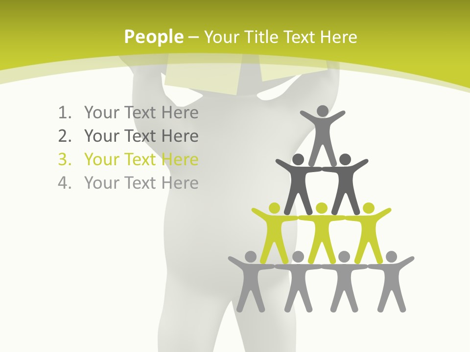 D Small Person Stickynote Memory PowerPoint Template