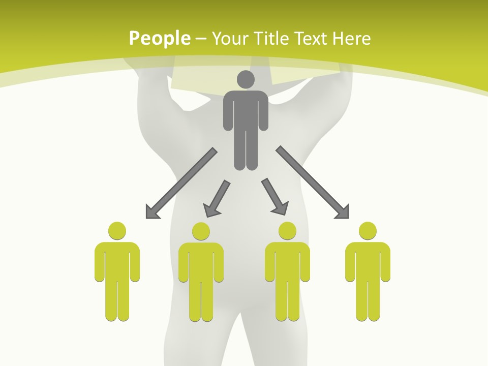 D Small Person Stickynote Memory PowerPoint Template