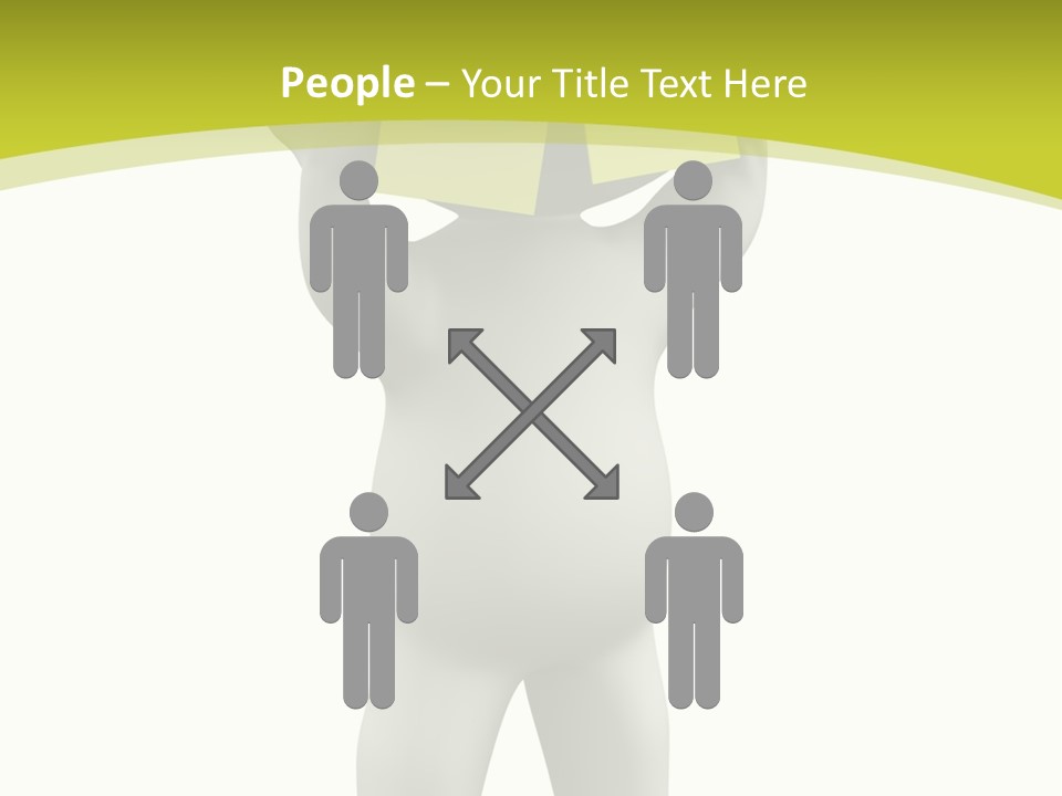 D Small Person Stickynote Memory PowerPoint Template