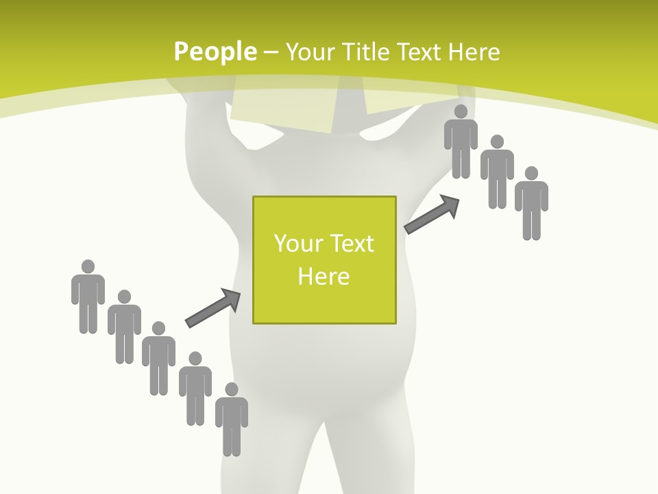 D Small Person Stickynote Memory PowerPoint Template