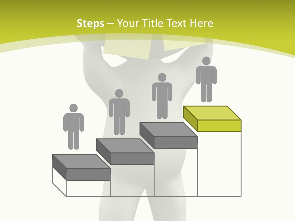 D Small Person Stickynote Memory PowerPoint Template