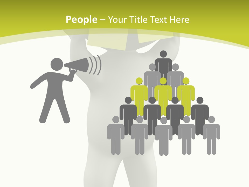 D Small Person Stickynote Memory PowerPoint Template