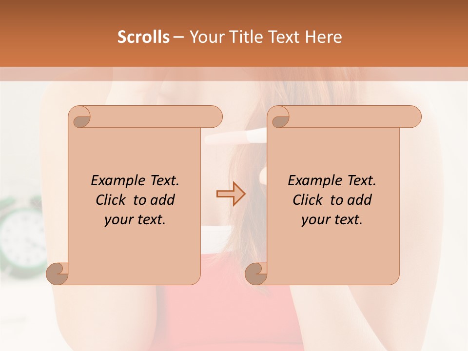 Hair Holding Young PowerPoint Template