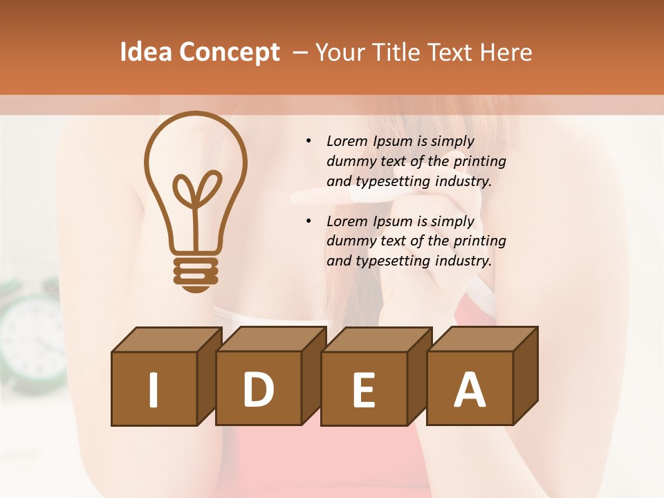 Hair Holding Young PowerPoint Template