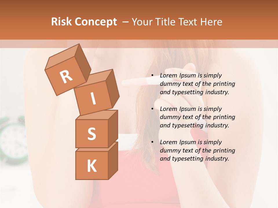 Hair Holding Young PowerPoint Template