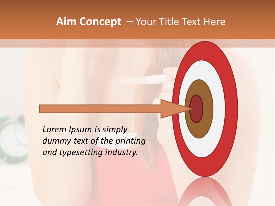 Hair Holding Young PowerPoint Template