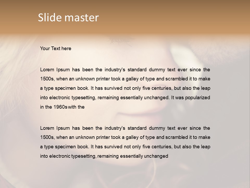 Girl Fashion Face PowerPoint Template