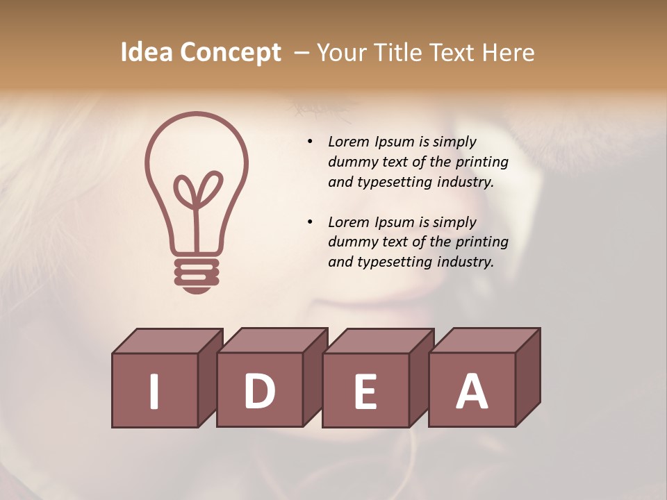 Girl Fashion Face PowerPoint Template