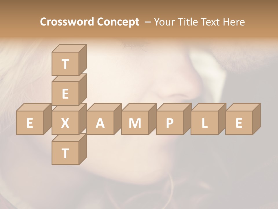 Girl Fashion Face PowerPoint Template