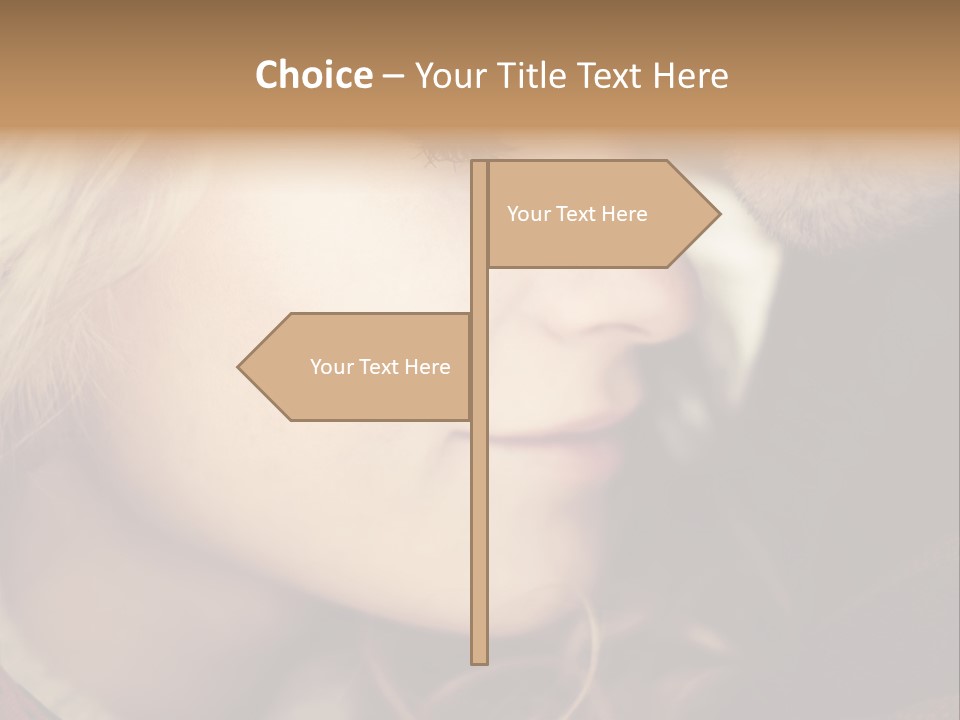 Girl Fashion Face PowerPoint Template