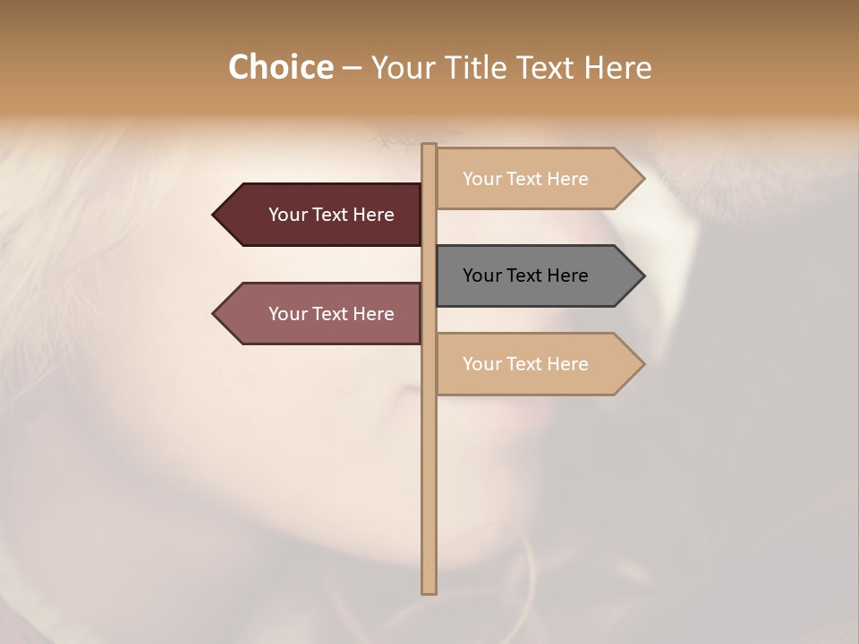 Girl Fashion Face PowerPoint Template