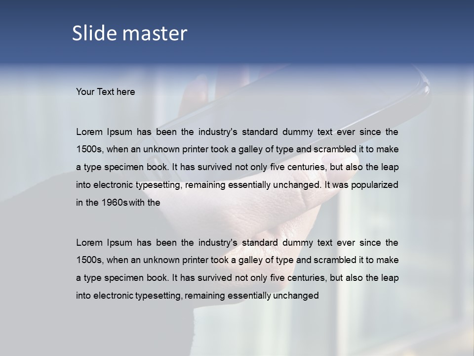 Executive Hand Girl PowerPoint Template