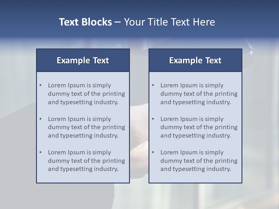 Executive Hand Girl PowerPoint Template