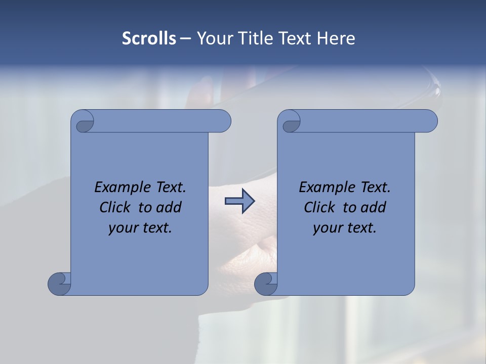 Executive Hand Girl PowerPoint Template