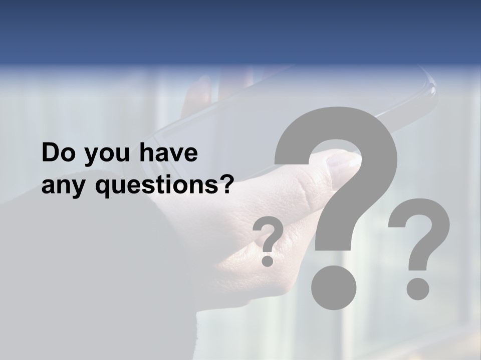 Executive Hand Girl PowerPoint Template