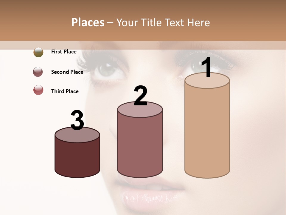 Young Desire Eyelashes PowerPoint Template