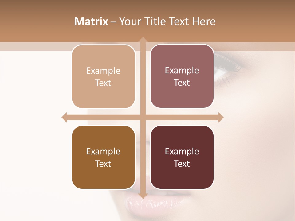 Young Desire Eyelashes PowerPoint Template