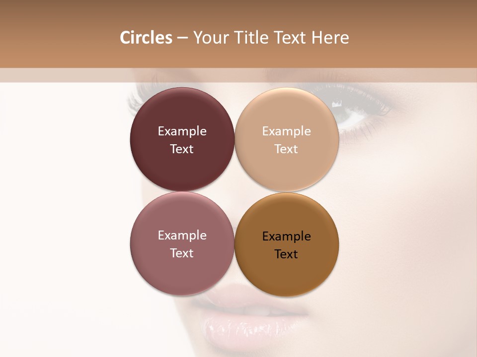 Young Desire Eyelashes PowerPoint Template