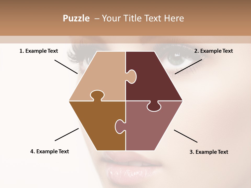 Young Desire Eyelashes PowerPoint Template