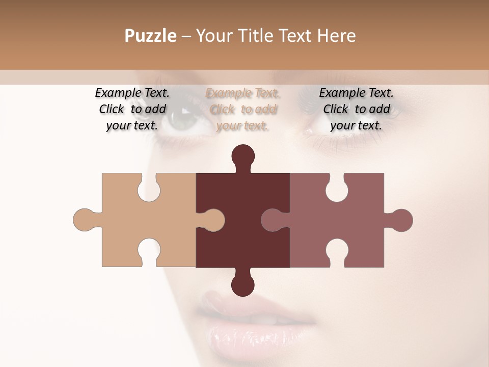 Young Desire Eyelashes PowerPoint Template