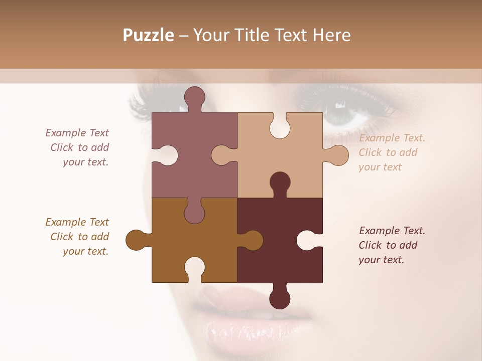 Young Desire Eyelashes PowerPoint Template