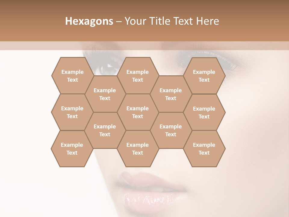 Young Desire Eyelashes PowerPoint Template